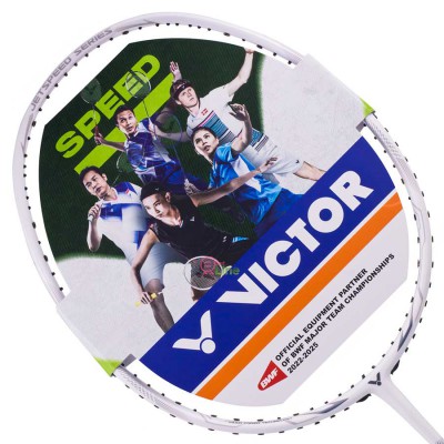 【VICTOR】極速JS-T1H淺灰白 台灣專屬4U輕量好上手羽球拍
