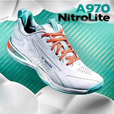 【VICTOR】A970NitroLite AG白淺綠 國際選手戰靴旗艦羽球鞋