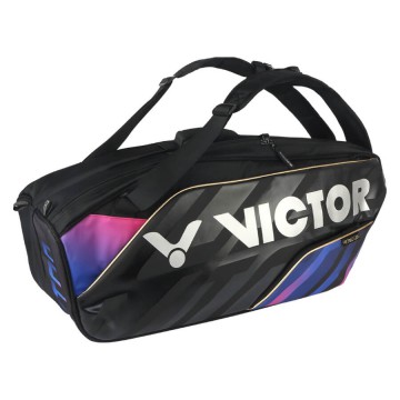 【VICTOR】BR9213CJ黑紫 6支裝羽拍旗艦雙肩拍包