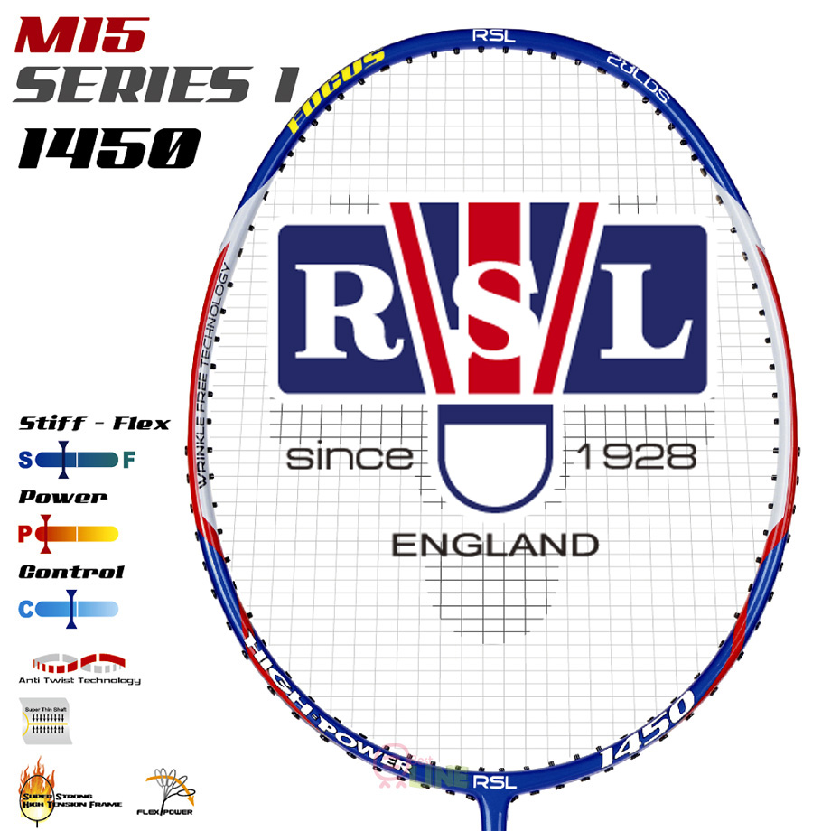 【rsl】m15-1450 超高cp值炫彩涂装平价4u攻击羽球拍